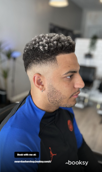 Afro textured hair with modern cut
